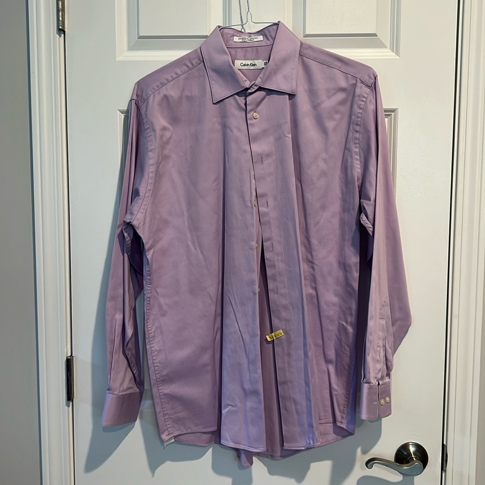 Calvin Klein Lavender Men’s Dress Shirt - Size 16.5 (34/35)